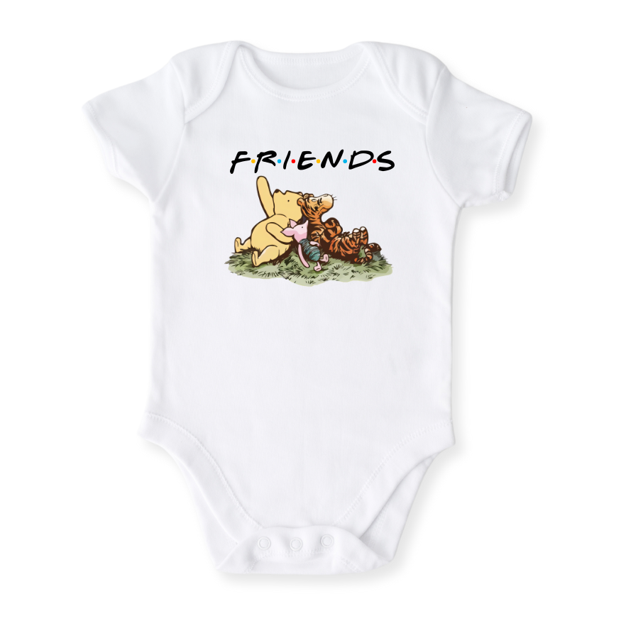 Cute Friends Baby Bodysuit – Personalized Baby Gift, Unisex Newborn Outfit, Custom Baby & Kids Shirt