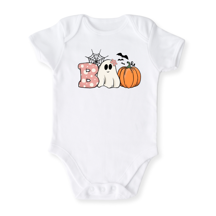 Cute Boo Halloween Baby Bodysuit, Pumpkin Halloween Toddler & Kids T-Shirt