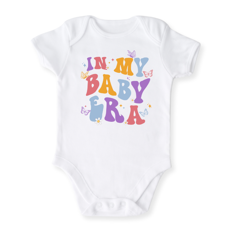 In My Baby Era Cute Baby Bodysuit, Retro Toddler & Kids T-Shirt, Newborn Gift