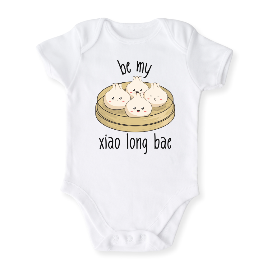 Be My Xiao Long Bae Baby Bodysuit – Cute Dumpling Design Kids T-shirt & Toddler Tee, Dimsum Sweatshirt