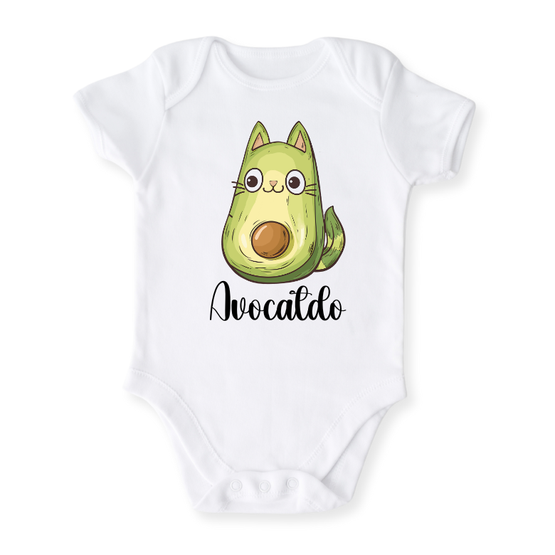 Cute Cat Avocado Baby Bodysuit – Cat Kids T-Shirt & Toddler Tee, Cat Sweater