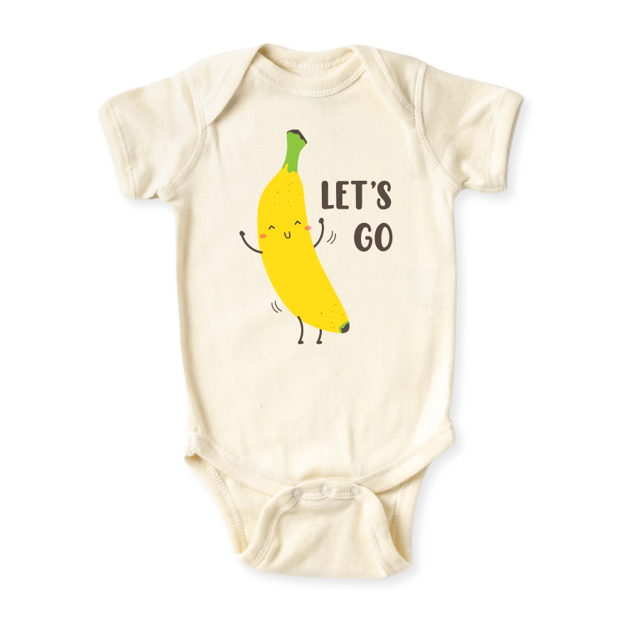 Let's Go Banana Baby Bodysuit – Fun Kids T-shirt & Toddler Tee, Bananas Sweatshirt