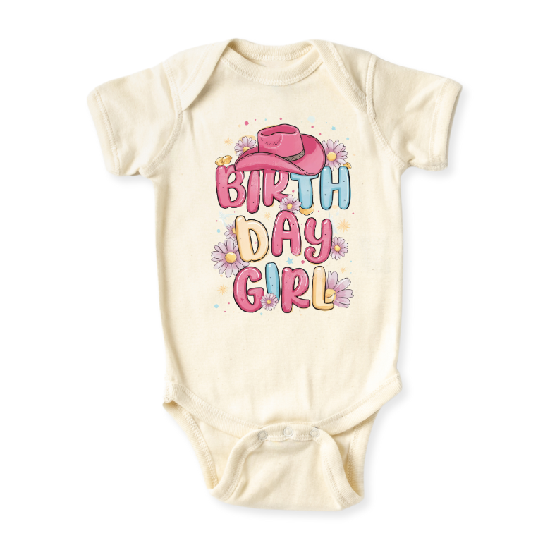 Howdy Birthday Girl Tshirt Cute Baby Bodysuit, Toddler & Kids T-Shirt, Premium Clothes Birthday Gift for Girl