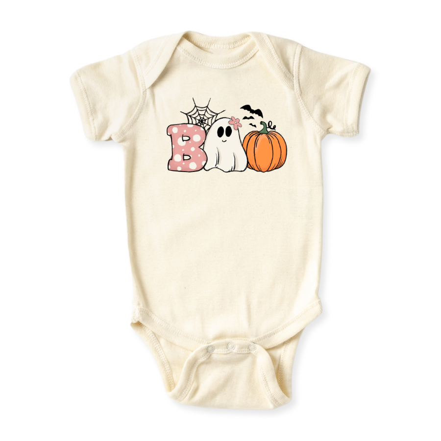 Cute Boo Halloween Baby Bodysuit, Pumpkin Halloween Toddler & Kids T-Shirt