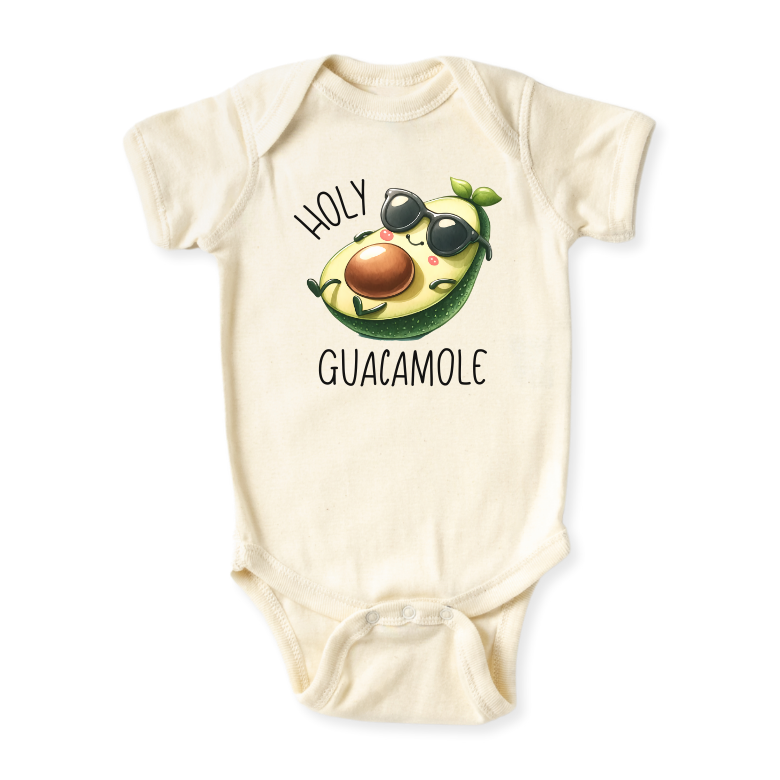 Holy Guacamole Funny & Cute Baby Bodysuit, Kids & Toddler Tshirt, Avocado Sweater