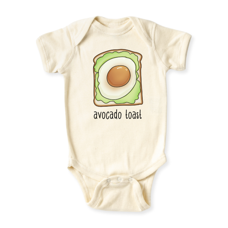 Cute Avocado Toast Baby Bodysuit – Avocado Shirt, Food Lovers Breakfast Tee