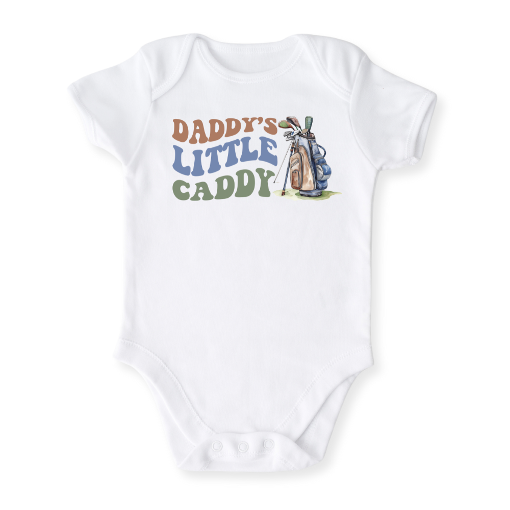 Daddy's Little Caddy Baby Bodysuit Toddler & Kids T-Shirt, Golf Outfit Golfing Baby Clothes
