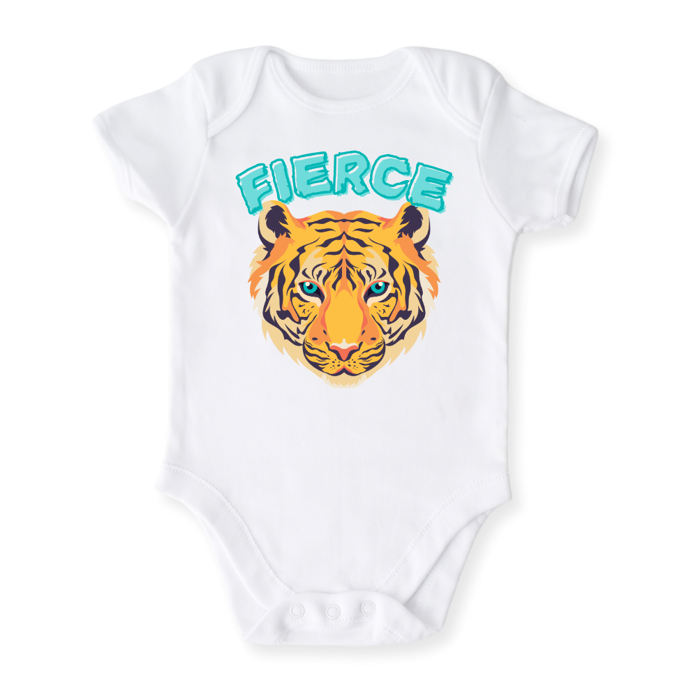 Fierce Tiger Tshirt for Kids Toddler Tee Cute Baby Clothes Animals Tee