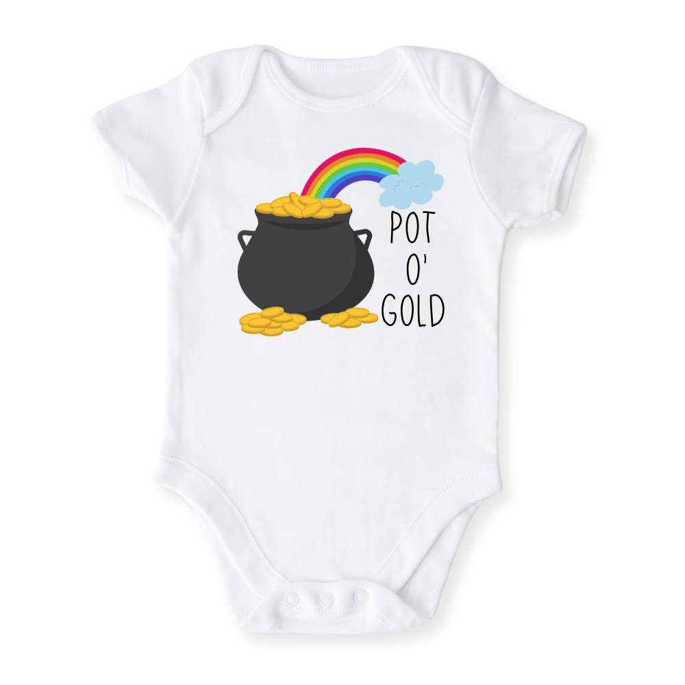 Pot o' gold Rainbow Baby Bodysuit Boho Tshirt for Kids & Toddler Tee, Baby Gift for Newborn Outfit (Copy)