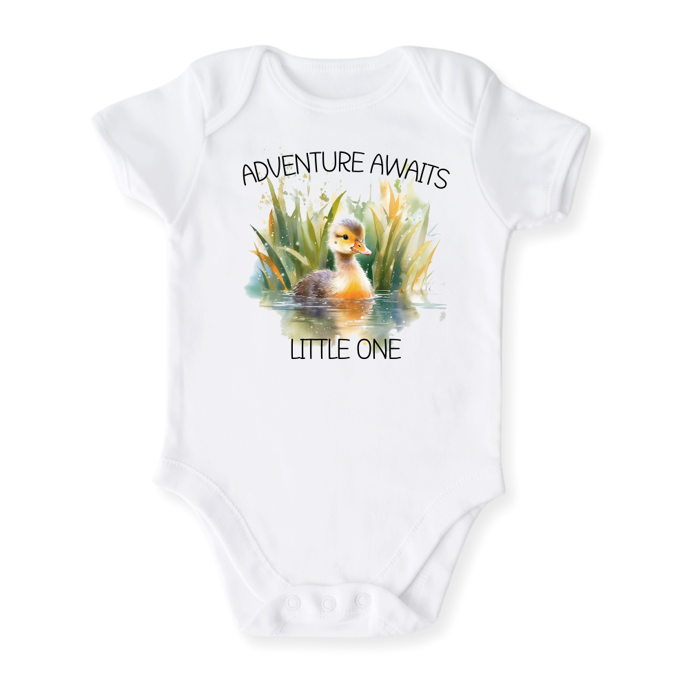 Adeventure Awaits Little One Baby Bodysuit, Kids & Toddler T-Shirt – Cute Animals Outfit