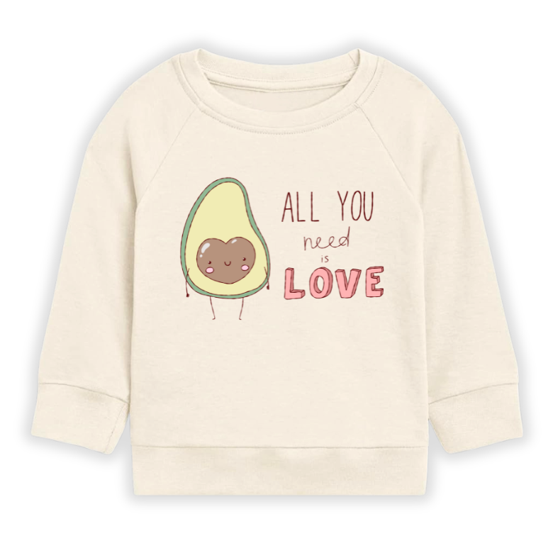 All You Need Is Love Avocado Baby Bodysuit – Avocado Kids T-Shirt Fruits Themed Outfit