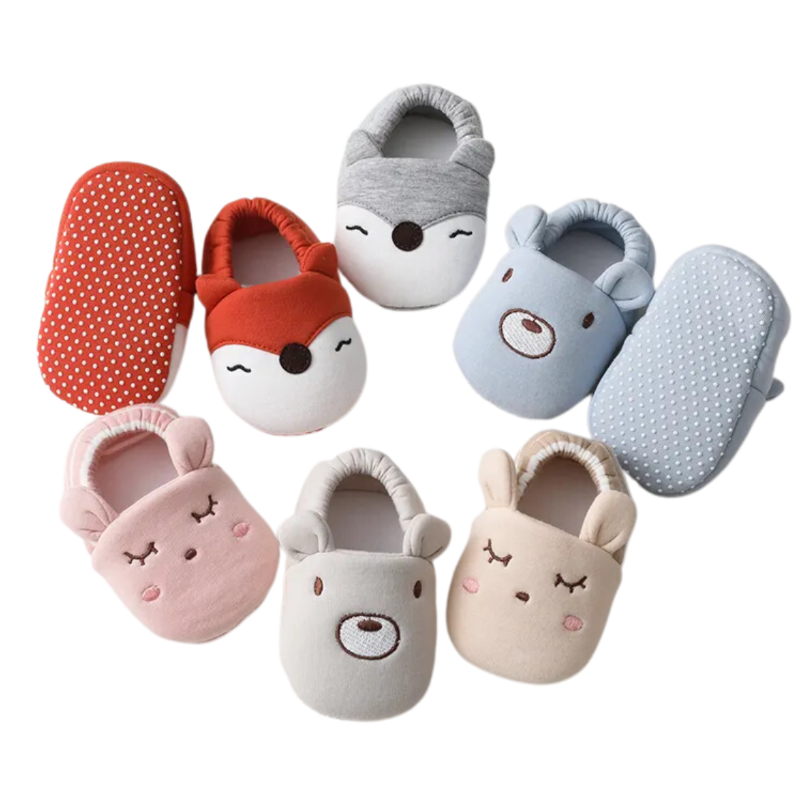 Baby Slipper Cute Animal Character Anti-Slip Baby Short Socks Gift for Newborns and Toddlers