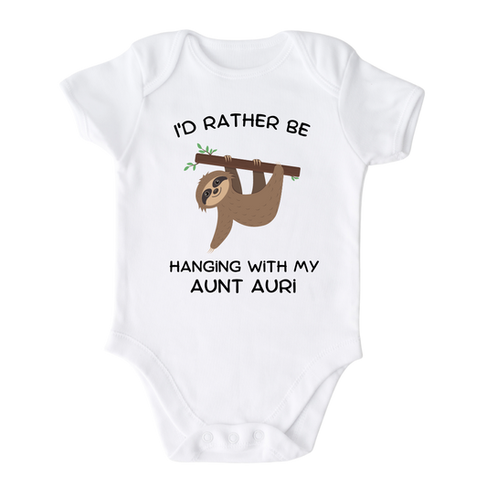 Custom Aunt Name Baby Onesie