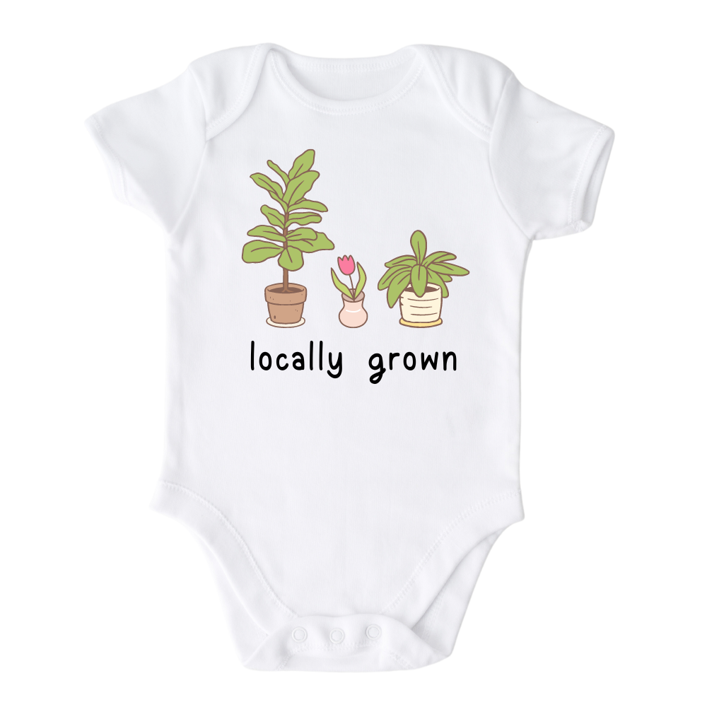 succulent clothing Kids Tshirt Baby Onesie® Locally Grown Succulents Baby Bodysuit – Blue Robyns