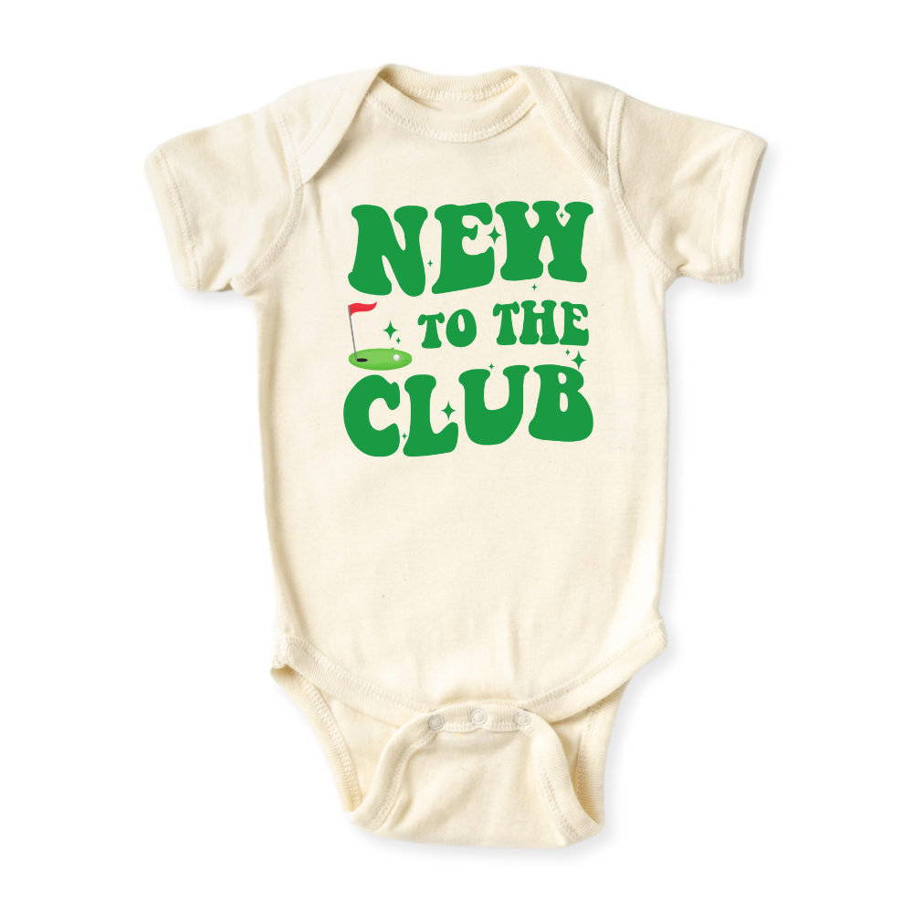 New to the club Golfing Baby Bodysuit Toddler & Kids T-Shirt, Golf Outfit Golfing Baby Clothes