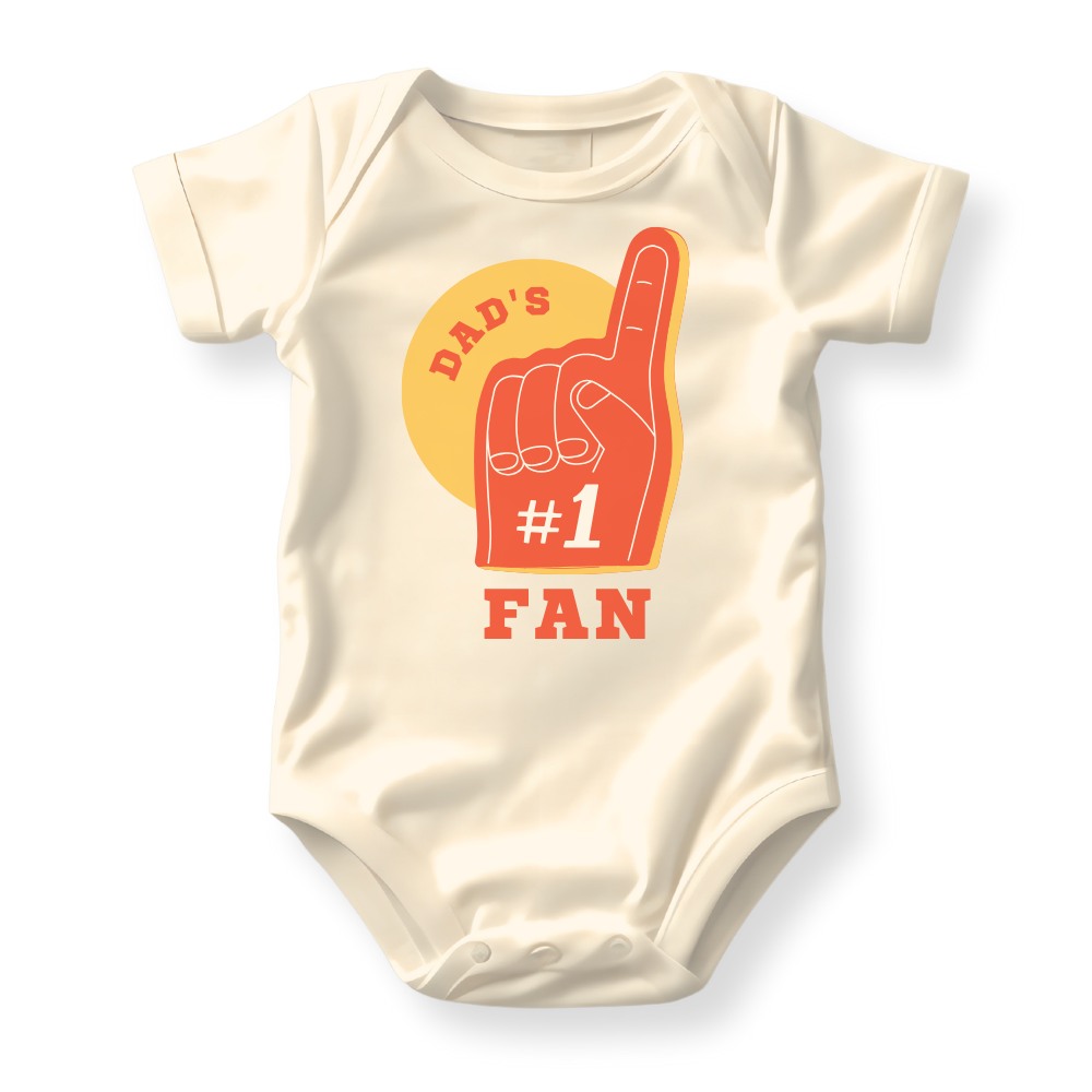 Dad's #1 Fan Baby Onesie Cute Onesie for Newborn Gift for Dad