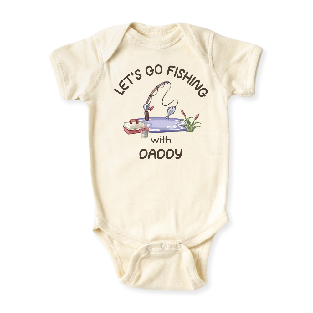 Let's Go Fishing with Daddy Shirt – Baby Bodysuit, Toddler, Kids & Adult Matching Fishing Outfit