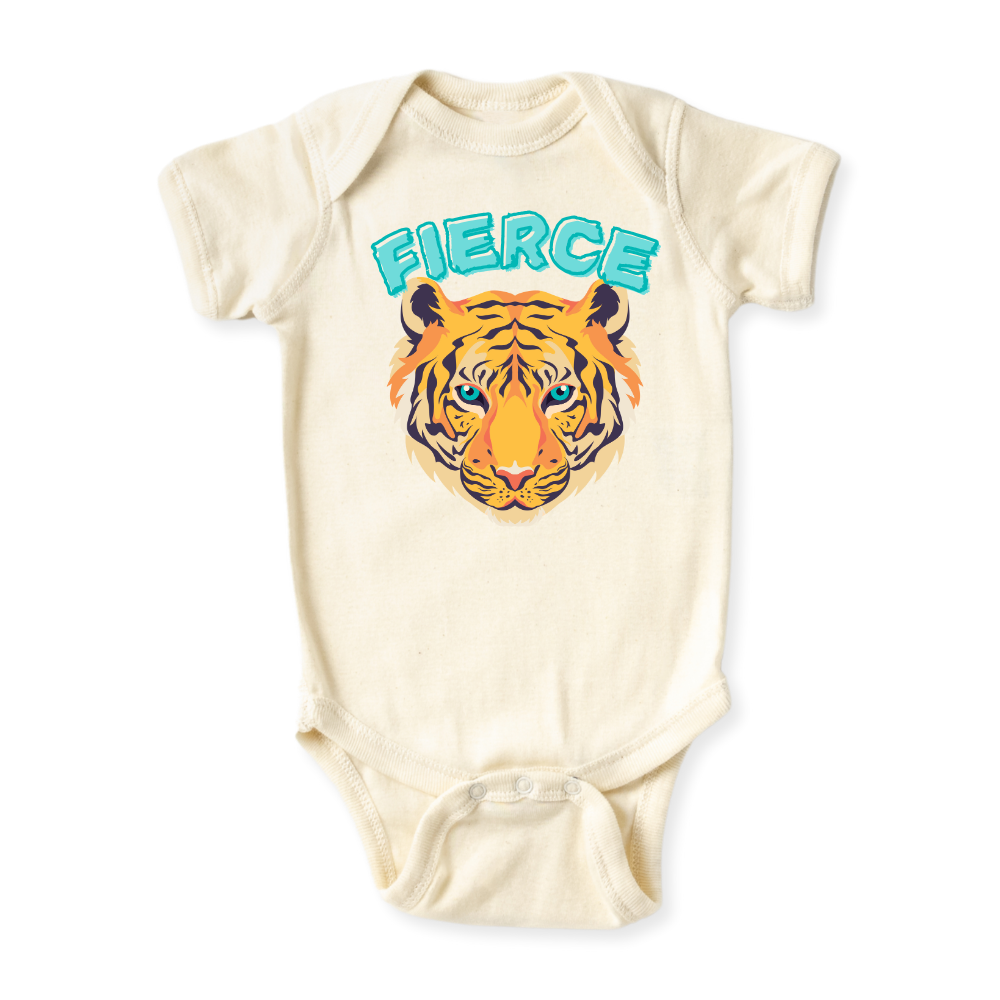 Fierce Tiger Tshirt for Kids Toddler Tee Cute Baby Clothes Animals Tee