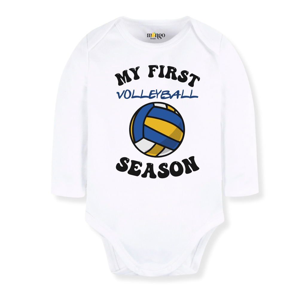 My First Volleyball Season Baby Bodysuit, Kids & Toddler T-Shirt – Sport Baby Gift for Volleyball Fans