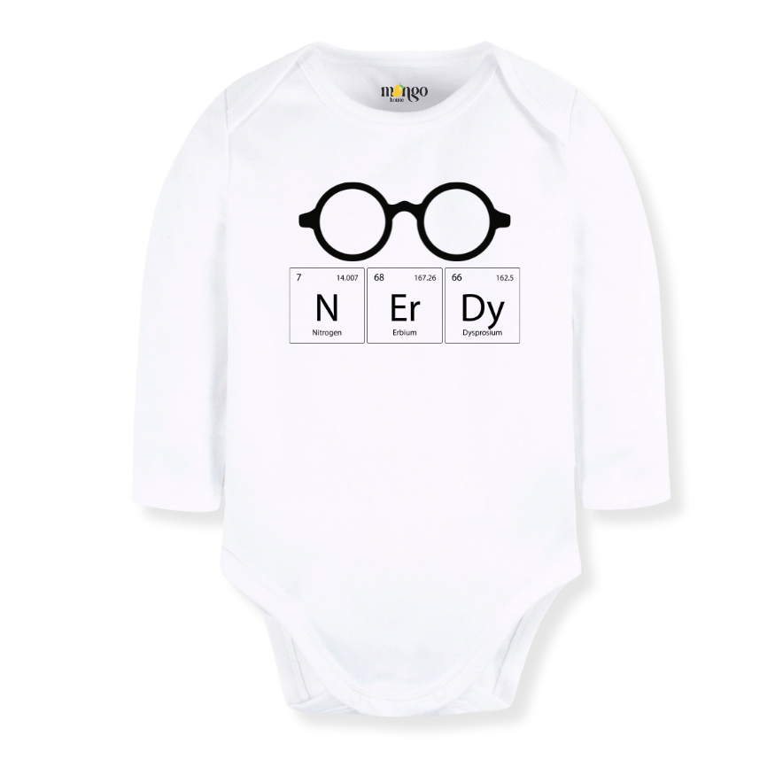 NERDY Periodic Table Funny Science Themed Outfit for Baby Bodysuit, Kids & Toddler Tsshirt