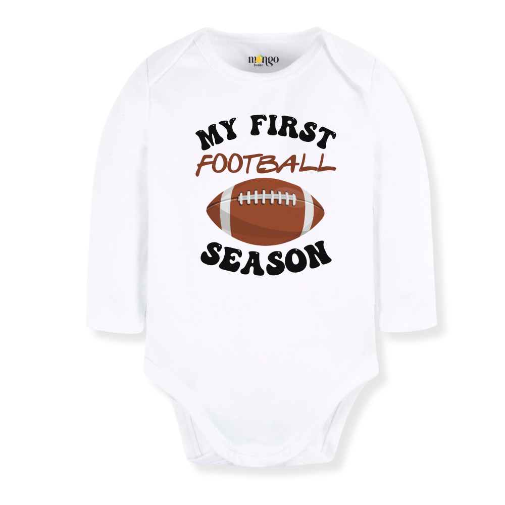 My First Football Season Baby Bodysuit, Kids & Toddler T-Shirt – Sport Baby Gift for Football Fans