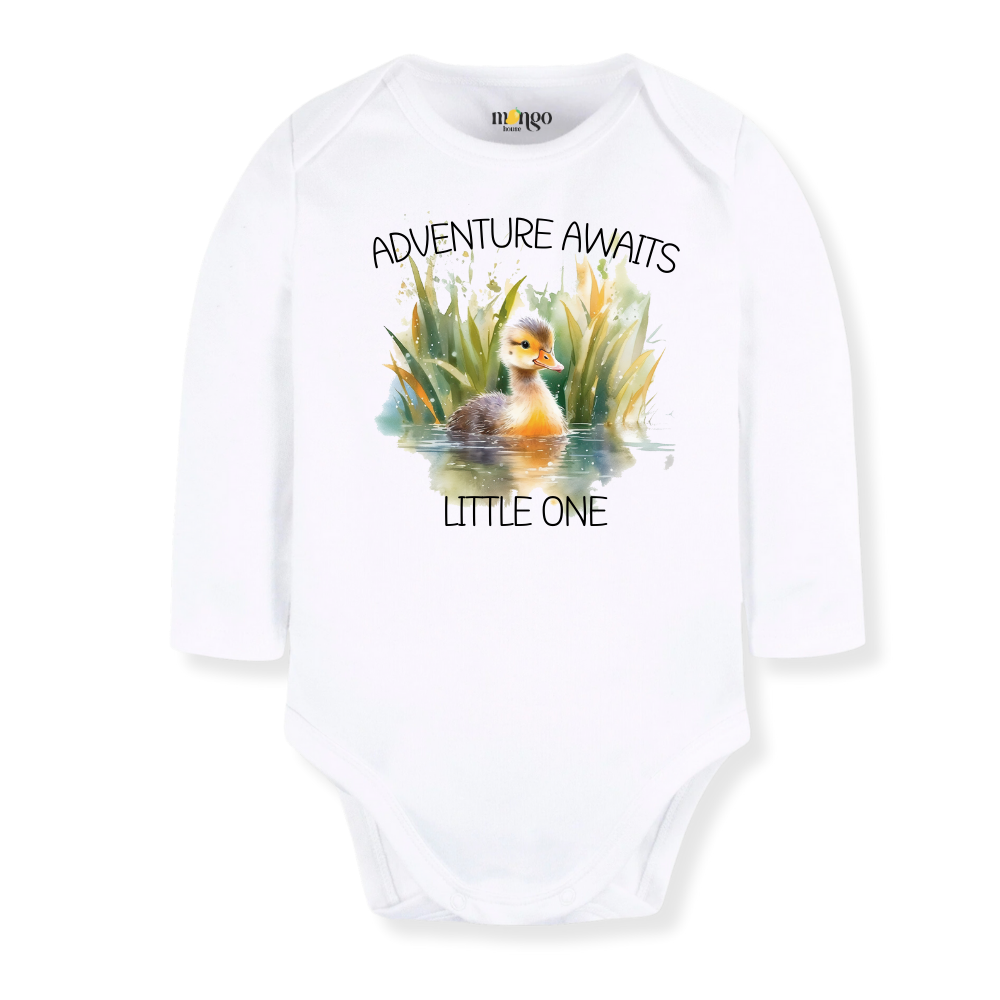 Adeventure Awaits Little One Baby Bodysuit, Kids & Toddler T-Shirt – Cute Animals Outfit