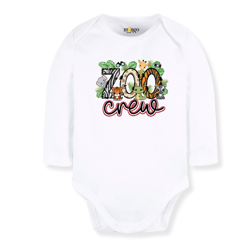 Zoo Crew Baby Bodysuit – Safari Animals Kids T-Shirt Toddler Tee, Fun Wild Animal Apparel for Little Explorers