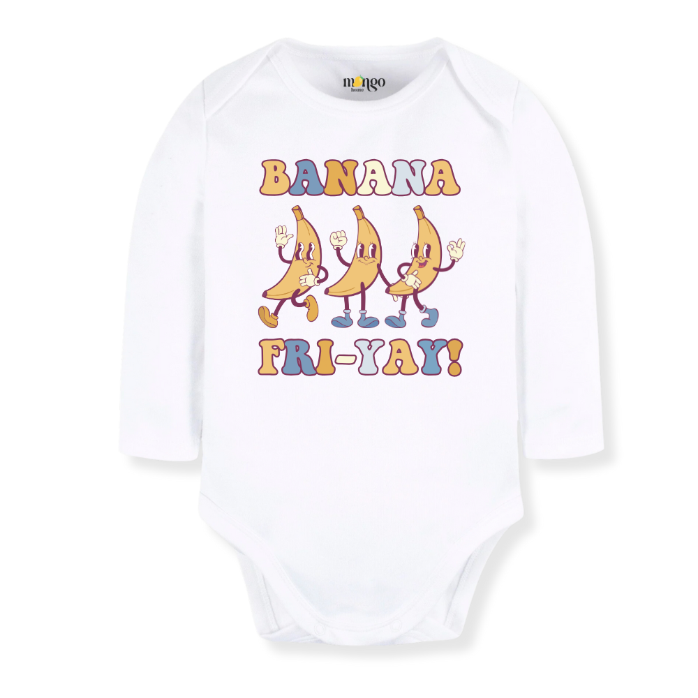 Banan Fri-Yay! Shirt Banana Baby Bodysuit, Kids & Toddler T-Shirt – Funny Friday Outfit
