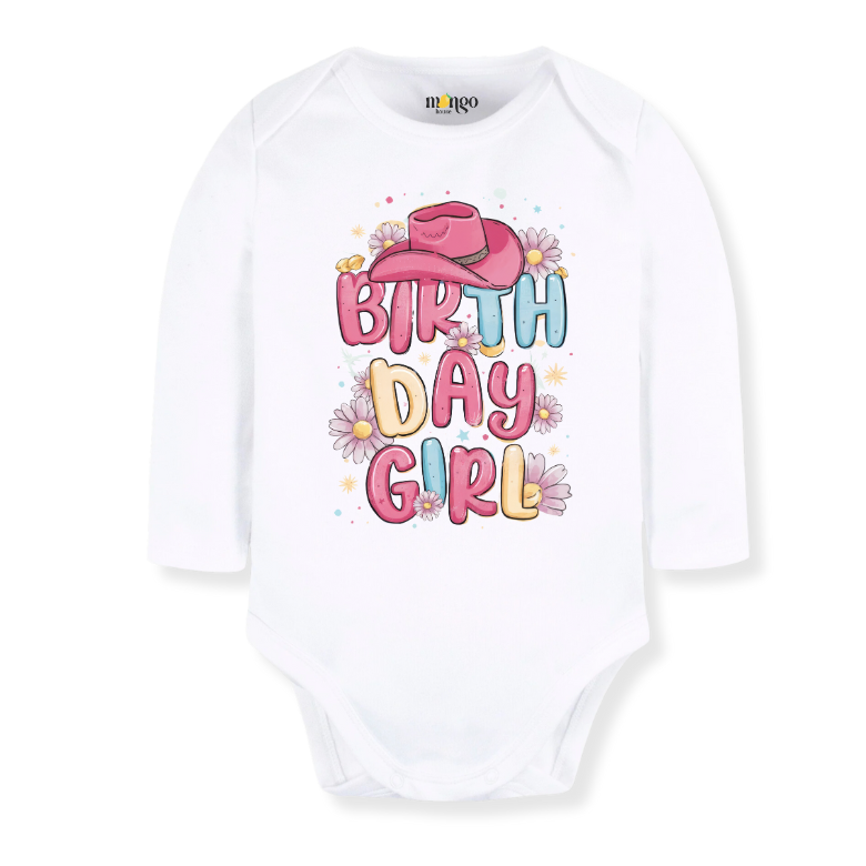 Howdy Birthday Girl Tshirt Cute Baby Bodysuit, Toddler & Kids T-Shirt, Premium Clothes Birthday Gift for Girl
