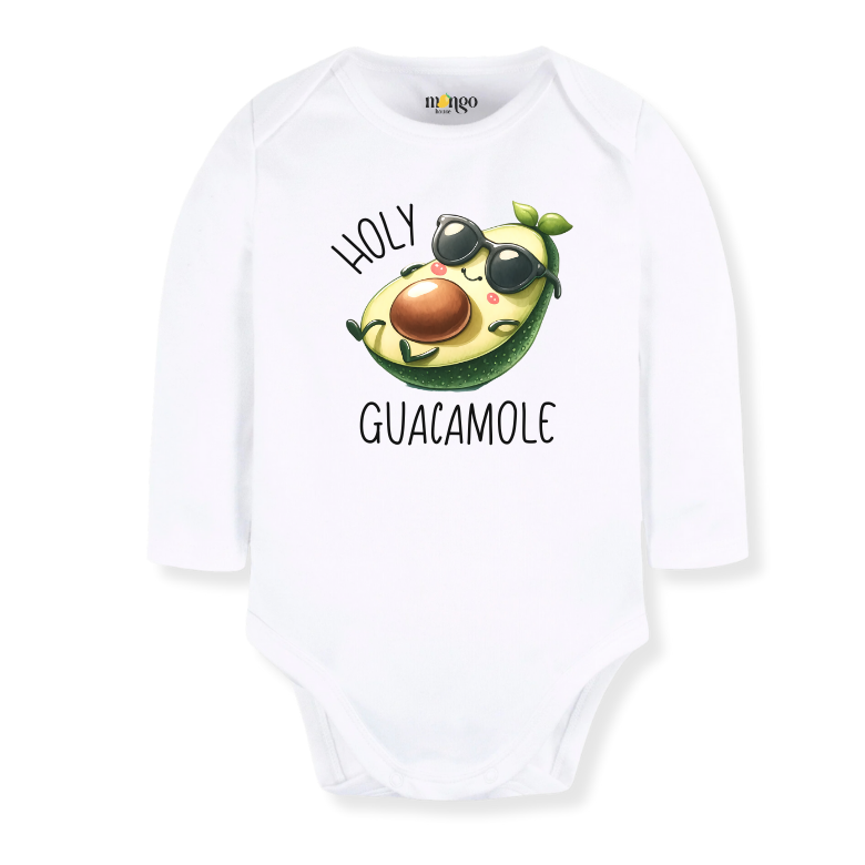 Holy Guacamole Funny & Cute Baby Bodysuit, Kids & Toddler Tshirt, Avocado Sweater