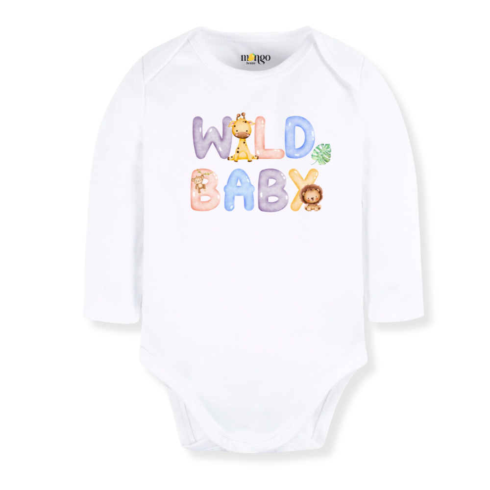 Wild Baby Baby Bodysuit, Kids & Toddler T-Shirt – Safari Cute Animals Baby Clothes for Boys Girls