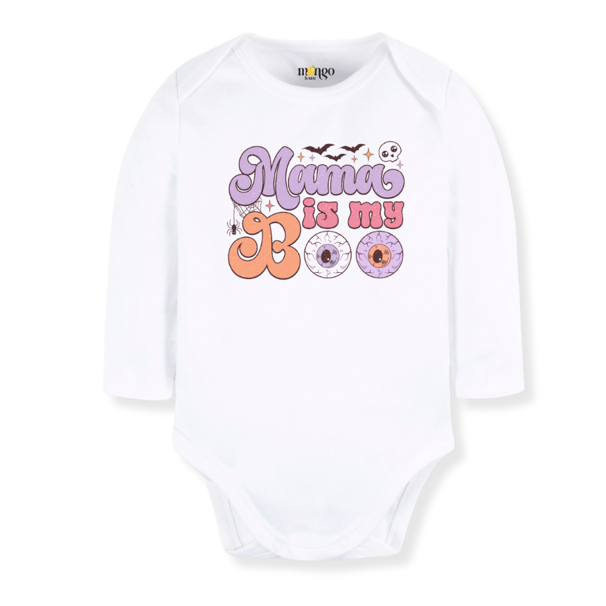 Mama is My Boo Baby Bodysuit, Halloween Toddler & Kids T-Shirt - Cute Halloween Outfit