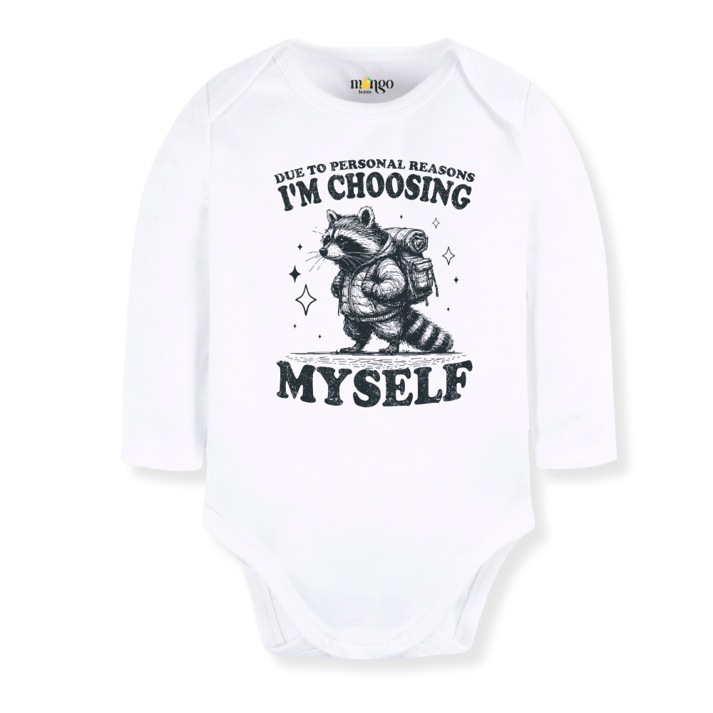 Funny Racoon Baby Bodysuit Self Care Tshirt for Kids Toddler Tee