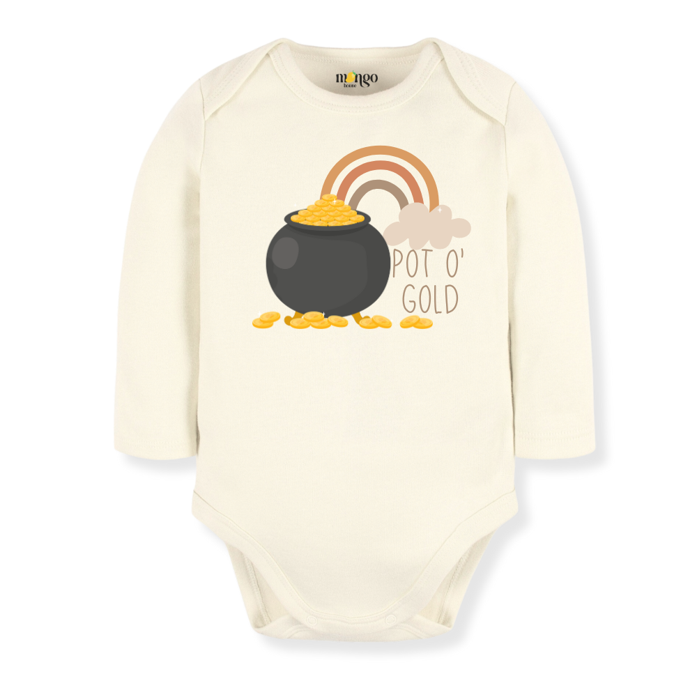 Pot o' gold Boho Rainbow Baby Bodysuit = Tshirt for Kids & Toddler Tee, Baby Gift for Newborn Outfit
