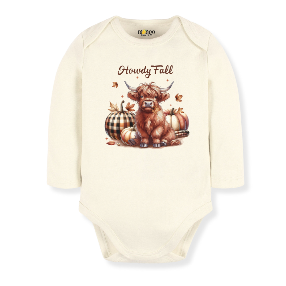 Howdy Fall Baby Bodysuit Haifer Tshirt for Kids Toddler Tee Funny Gift for Baby Clothes Autumn Outfit