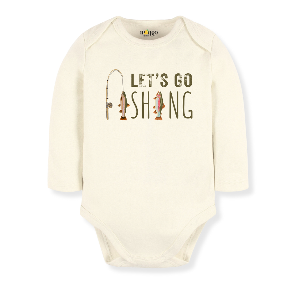 Let's Go Fishing Baby Bodysuit Fishing Tshirt for Kids Toddler Tee Cute Baby Gift for Baby Clothes Fishing Outfit