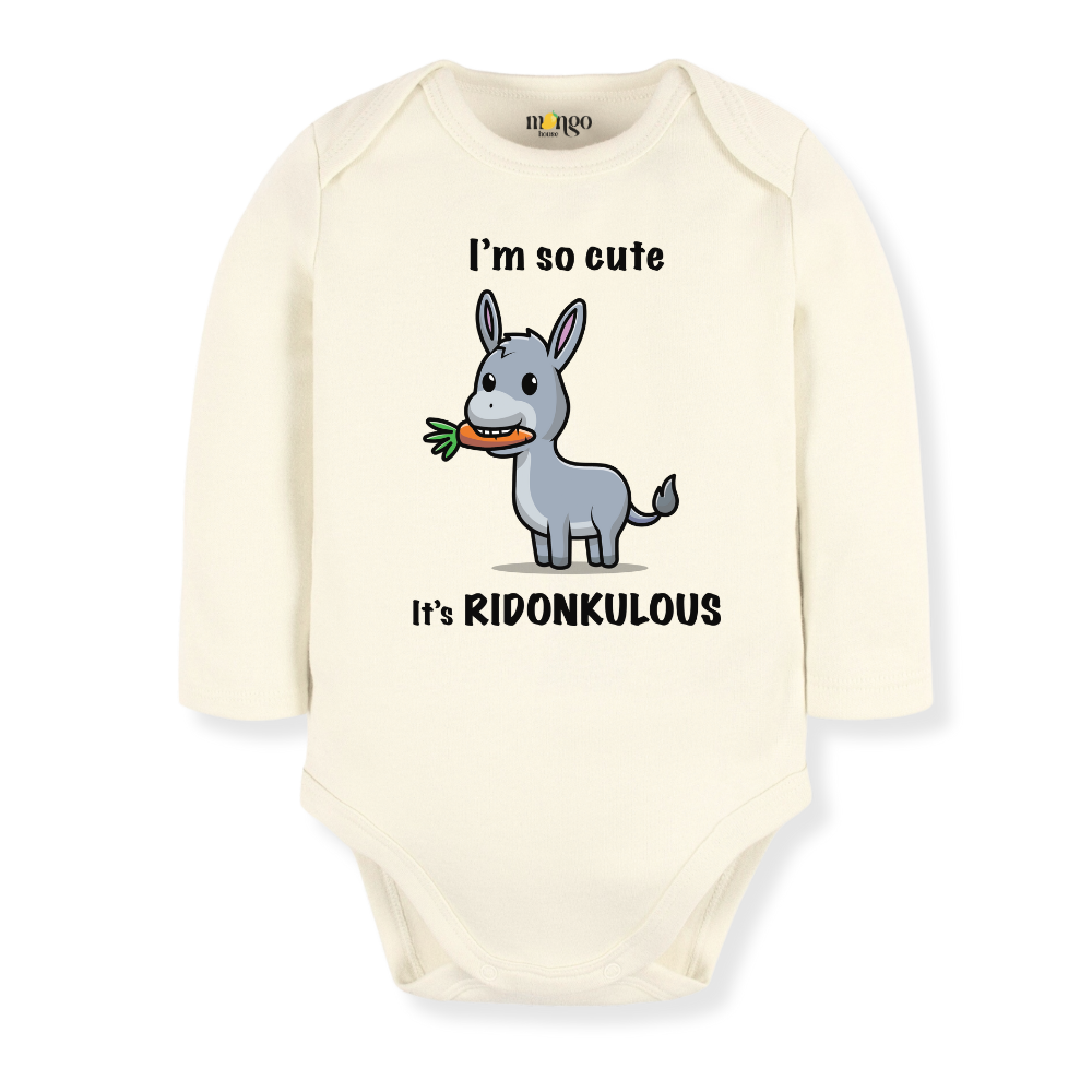 Ridonkulous Cute Donkey Baby Bodysuit, Kids & Toddler T-Shirt – Funny Donkey Animals Baby Clothes