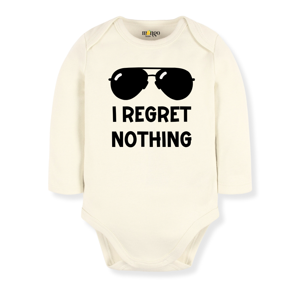Funny Baby Bodysuit I Regret Nothing Tshirt for Kids Toddler Tee Funny Gift for Boys Outfit
