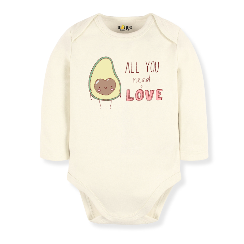 All You Need Is Love Avocado Baby Bodysuit – Avocado Kids T-Shirt Fruits Themed Outfit