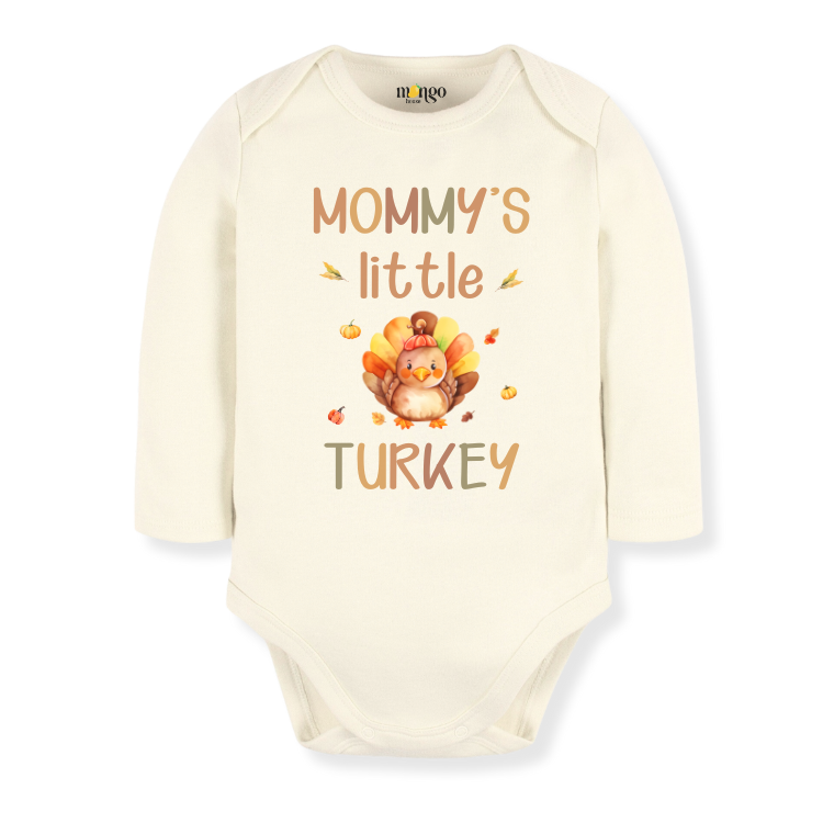 Little Turkey Baby Bodysuit, Kids & Toddler T-Shirt – Mommy's Little Turkey Thanksgiving Baby Outfit