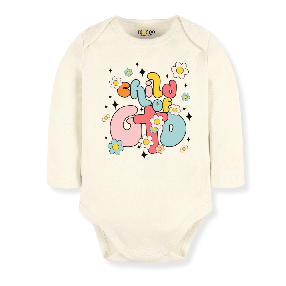 Child of God Baby Bodysuit Retro Flower Tshirt for Kids Toddler Tee Cute Baby Gift for Baby Girl Outfit