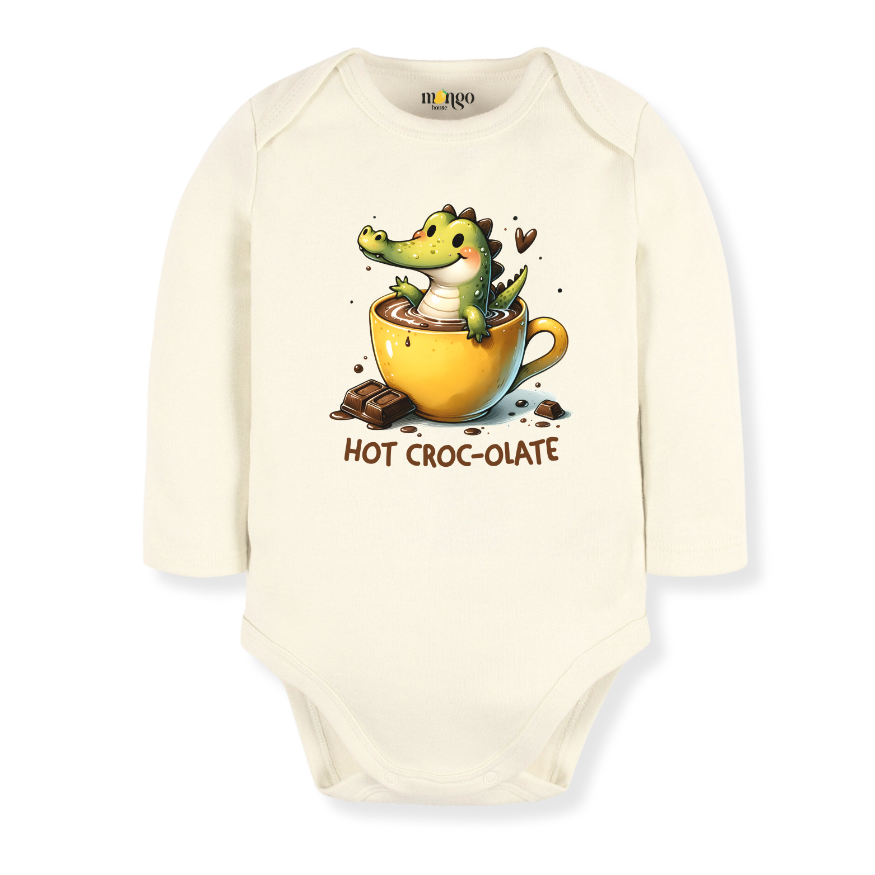 Hot Croco-late Baby Bodysuit – Cute Crocodile Kids T-Shirt & Toddler Tee, Funny Animal-Themed Outfit