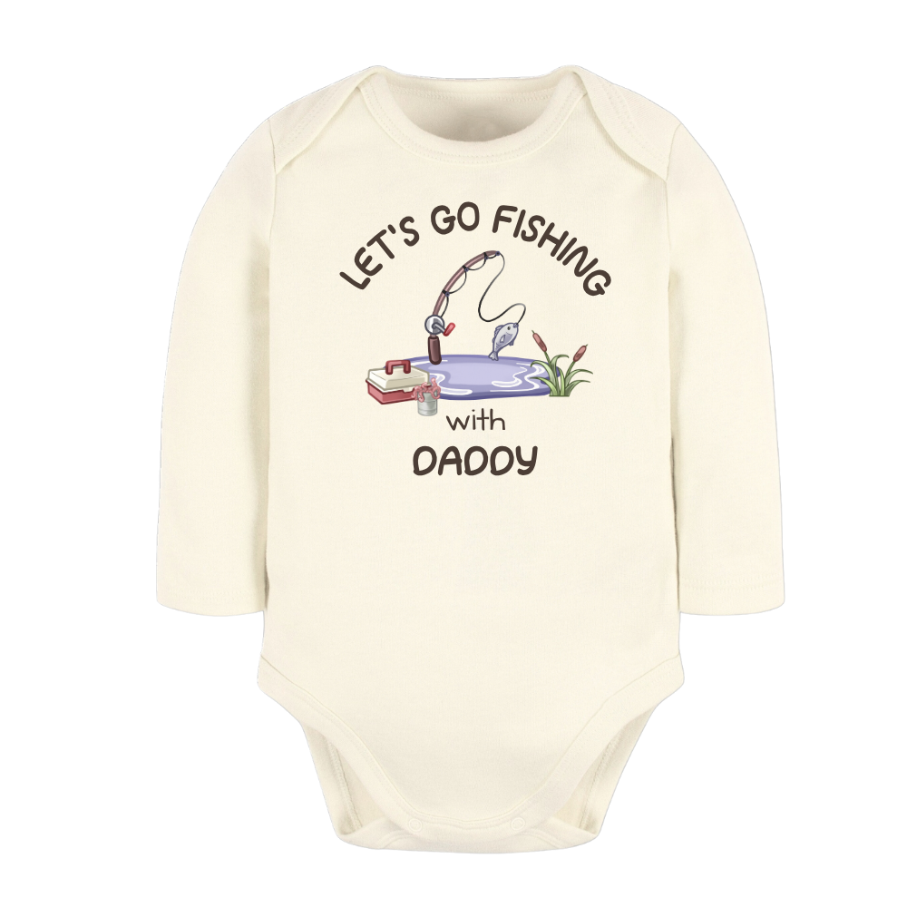 Let's Go Fishing with Daddy Shirt – Baby Bodysuit, Toddler, Kids & Adult Matching Fishing Outfit