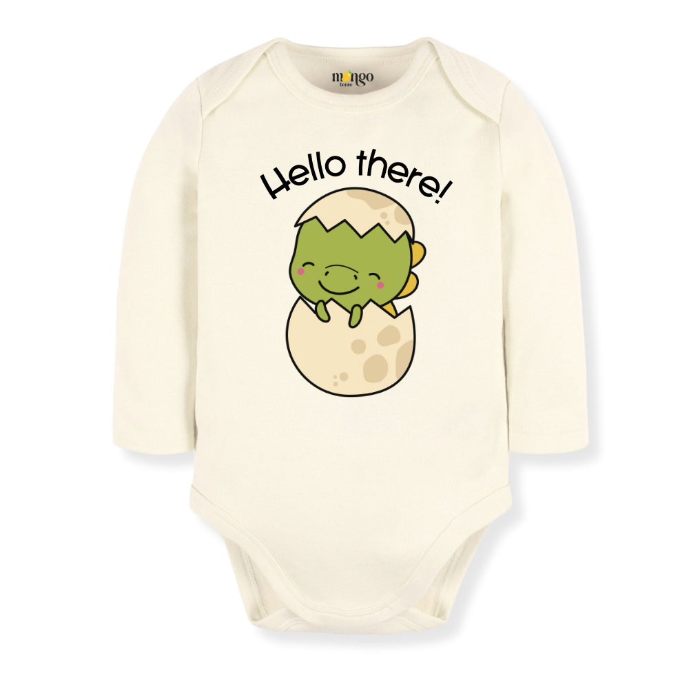 Hello There Dinosaur Baby Bodysuit Toddler & Kids T-Shirt, Dino Baby Clothes, Dino Shirt for Boys