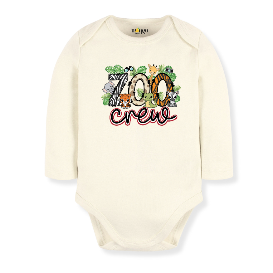 Zoo Crew Baby Bodysuit – Safari Animals Kids T-Shirt Toddler Tee, Fun Wild Animal Apparel for Little Explorers