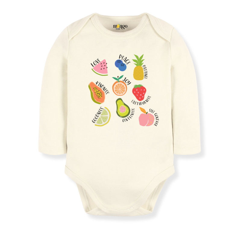 Fruits of the Spirits Tropical Fruits Baby Bodysuit – Inspirational Kids Tshirt