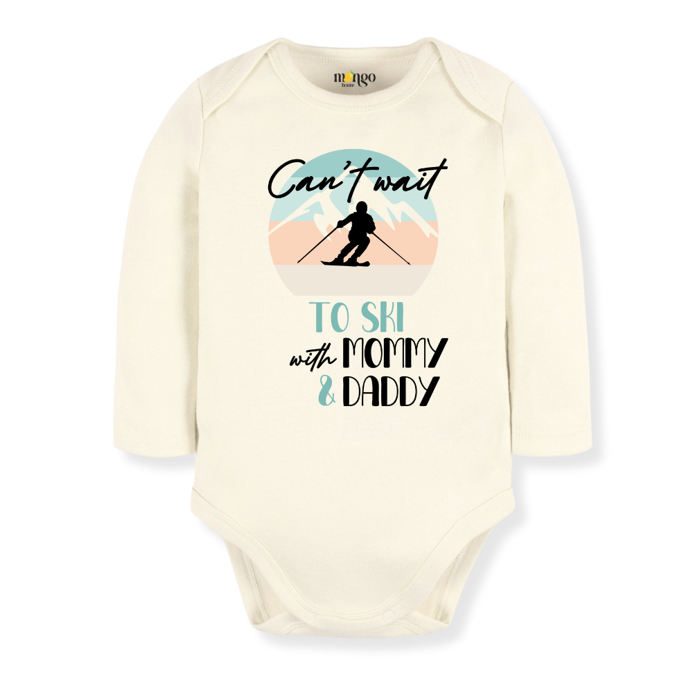 Skiing Baby Bodysuit, Kids & Toddler T-Shirt – Cute Ski Snow Baby Clothes for Boys Girls