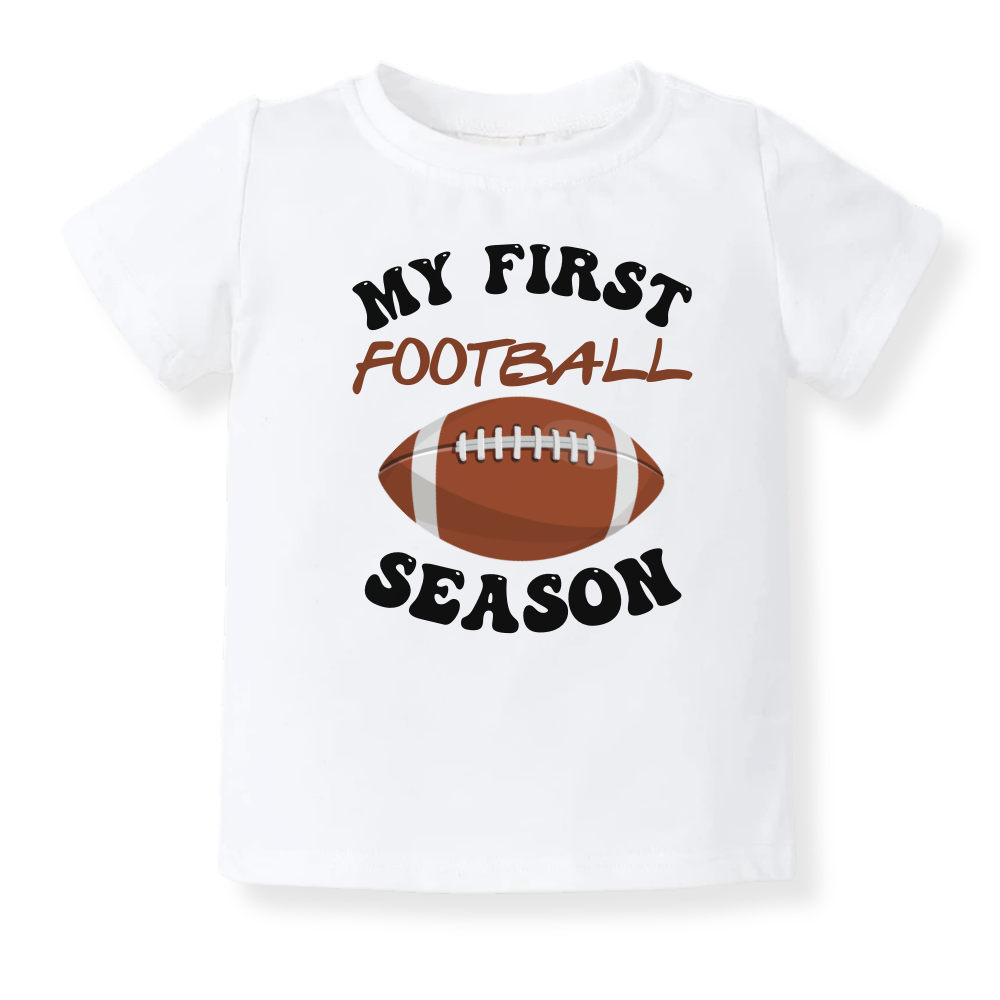 My First Football Season Baby Bodysuit, Kids & Toddler T-Shirt – Sport Baby Gift for Football Fans