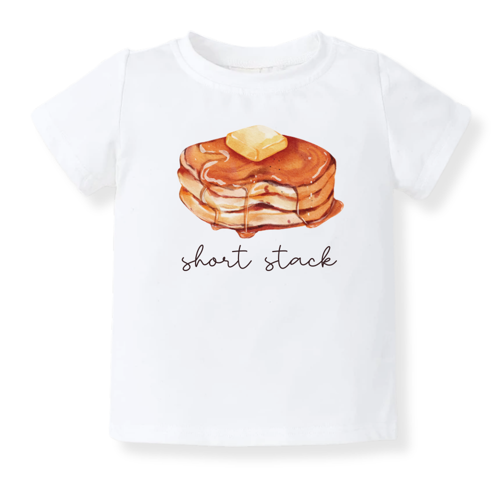 Short Stack Baby Bodysuit, Kids & Toddler T-Shirt – Cute Pancakes Baby Clothes for Boys Girls