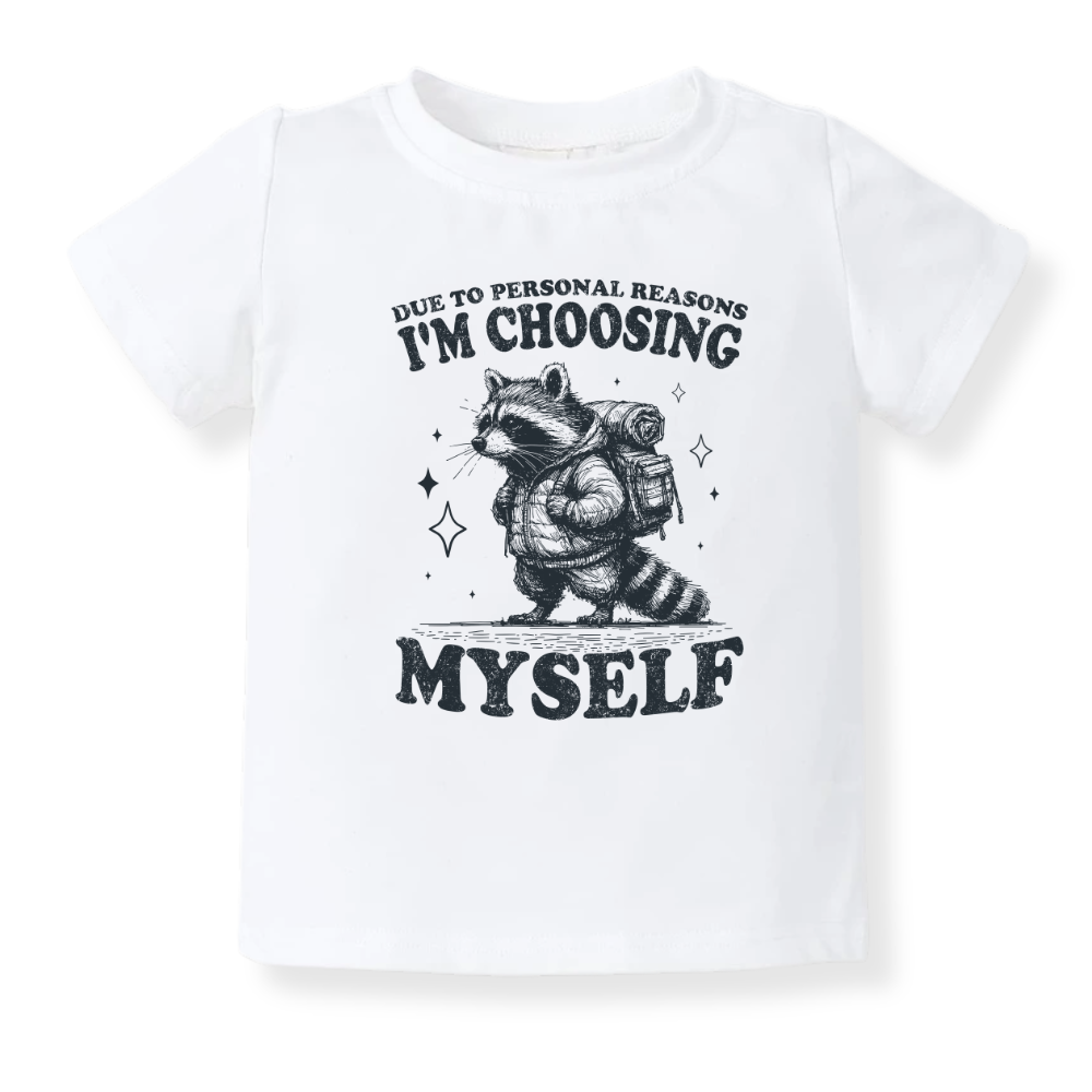 baby onesie onsie clothes girl boy funny newborn gifts outfit toddler infant jersey apparel daddy shirt baby shower kids unisex bodysuit little cute cool clothing mommy cotton newborn Racoon Choosing my self care